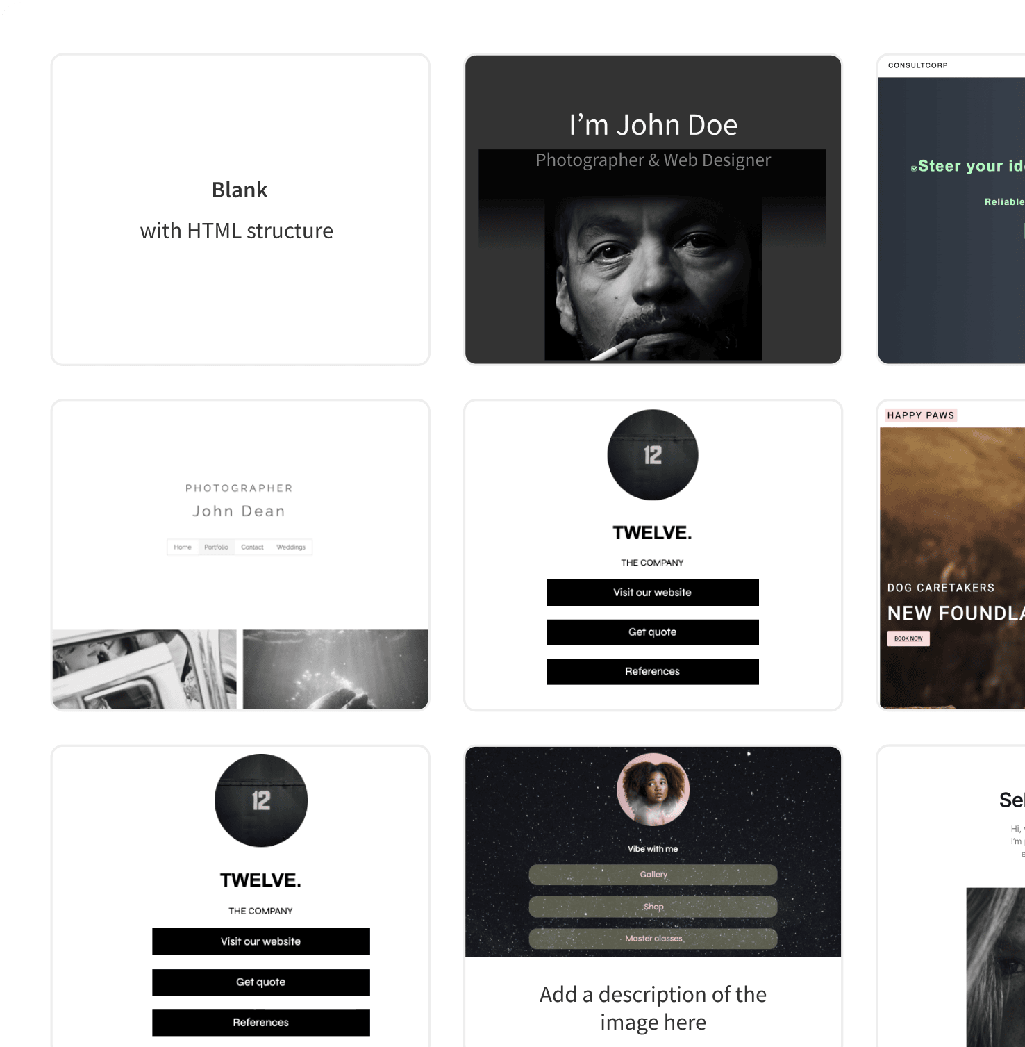 IDE Templates Preview